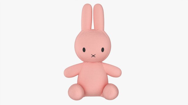 Rabbit Soft Toy 02 3D Model .c4d .max .obj .3ds .fbx .stl .blend 
