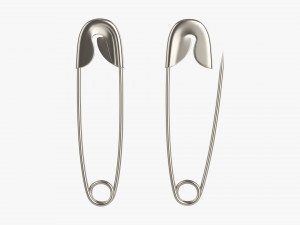 Safety Pins Locked And Open 3D Model