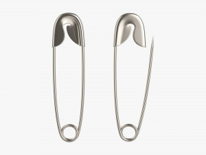 Safety Pins Locked And Open 3D 모델