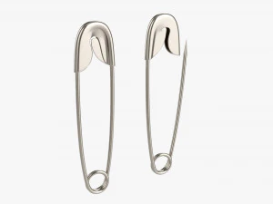 Safety Pins Locked And Open 3D Model
