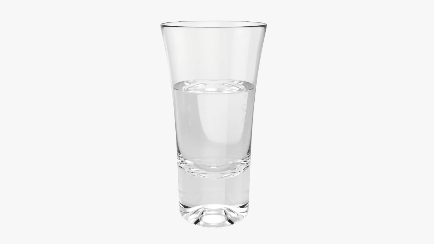 Shot Glass 02 3D Model .c4d .max .obj .3ds .fbx .stl .blend