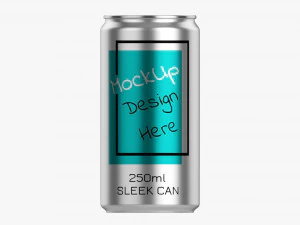 Sleek Beverage Can 250 Ml 845 Oz 3D Model