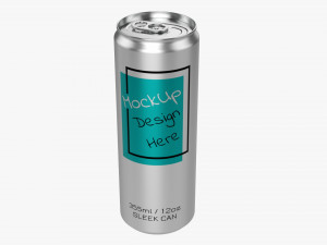 Sleek Beverage Can 355 Ml 12 Oz 3D Модель