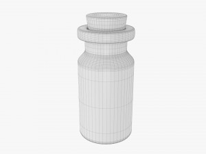 Small Glass Bottle With Cork 3D Model
