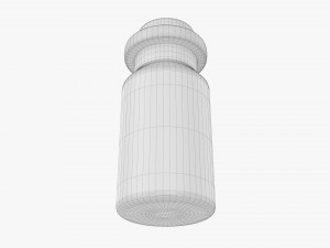 Small Glass Bottle With Cork 3D Model