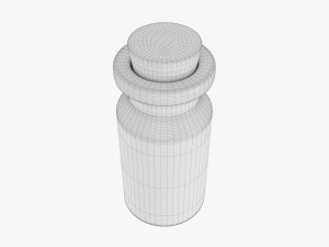 Small Glass Bottle With Cork 3D Model