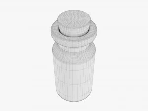 Small Glass Bottle With Cork 3D Model