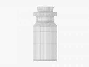 Small Glass Bottle With Cork 3D Model