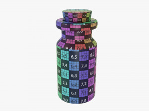 Small Glass Bottle With Cork 3D Model
