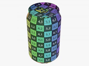 Standardowa puszka na napoje 330 ml 1115 uncji Model 3D