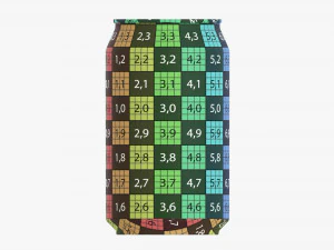 Standardowa puszka na napoje 330 ml 1115 uncji Model 3D