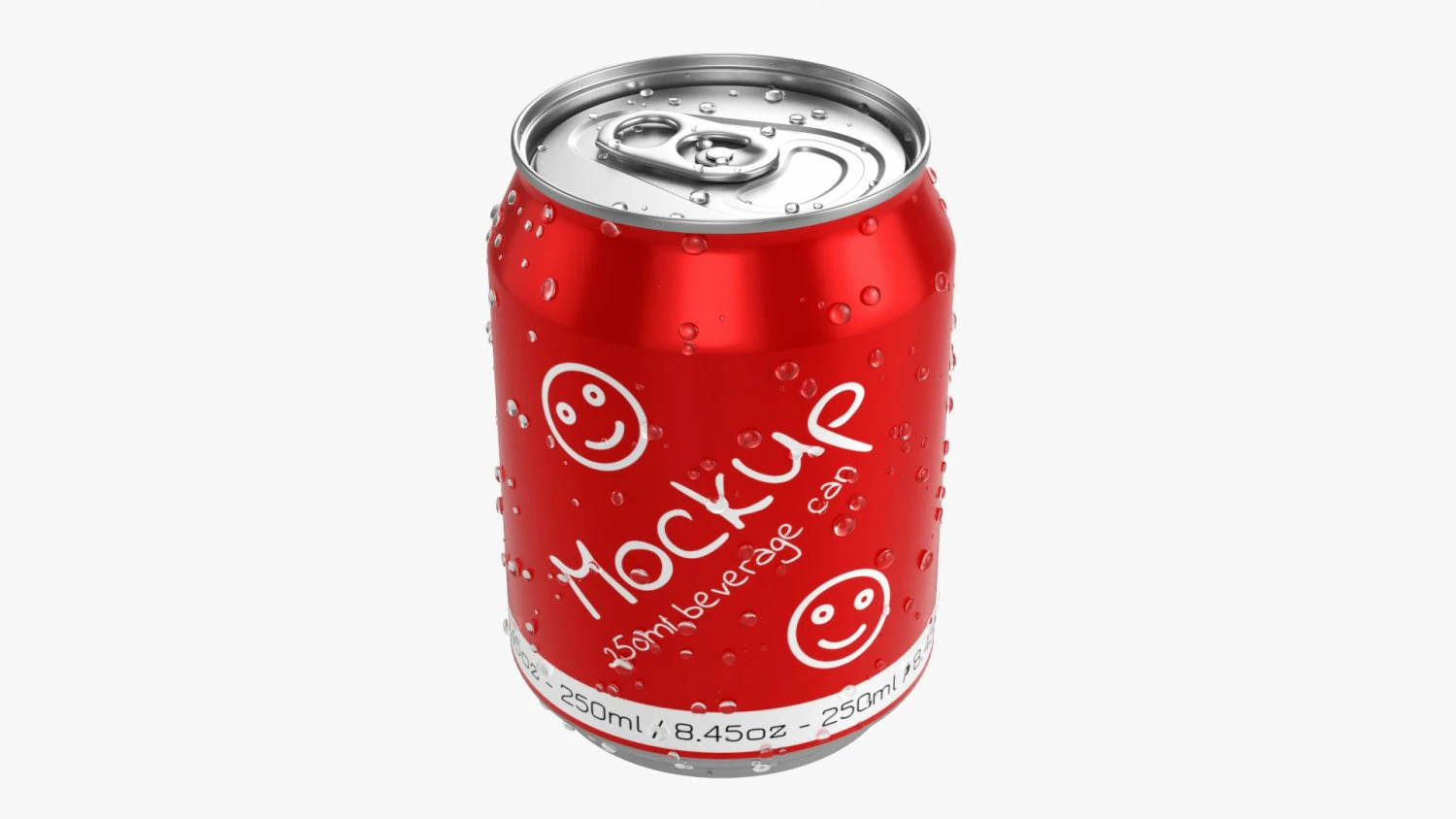 Standard Wet Beverage Can 250 Ml 845 Oz 3D Model .c4d .max .obj .3ds .fbx .stl .blend 