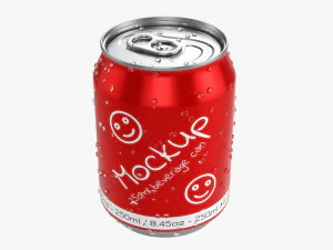 Standardowa mokra puszka po napojach 250 ml 845 uncji Model 3D