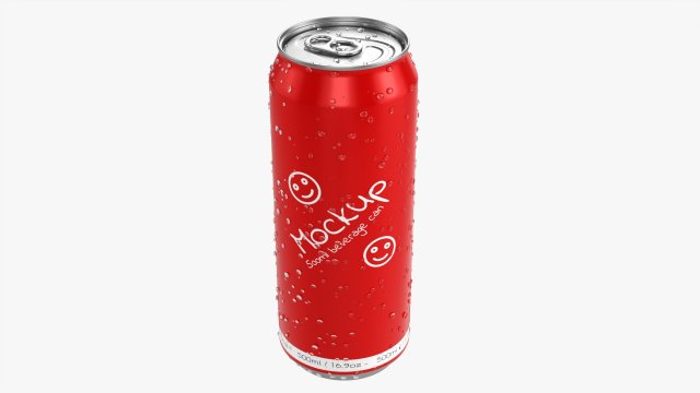 Standard Wet Beverage Can 500 Ml 169 Oz 3D 模型 .c4d .max .obj .3ds .fbx .stl .blend 