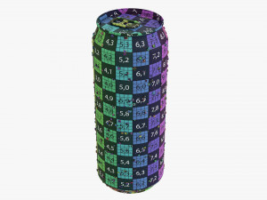 Standard Wet Beverage Can 500 Ml 169 Oz 3D 模型