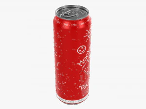 Lata de bebida &uacute;mida padr&atilde;o 568 ml 192 on&ccedil;as 1 litro Modelo 3D