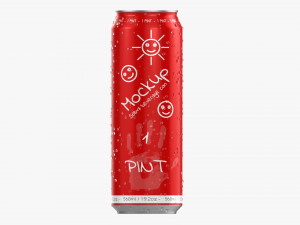 Standard Wet Beverage Can 568 Ml 192 Oz 1 Pint 3D Model