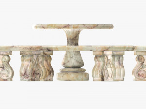Stone Garden Furniture Set 3Dモデル