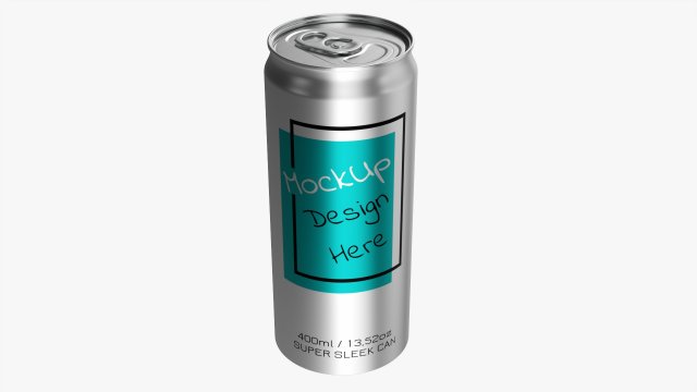 Super Sleek Beverage Can 400 Ml 1352 Oz 3D 模型 .c4d .max .obj .3ds .fbx .stl .blend 