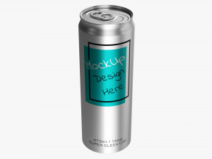 Super Sleek Beverage Can 473 Ml 16 Oz 3D Модель