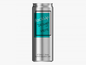 Super Sleek Beverage Can 473 Ml 16 Oz Modelo 3D