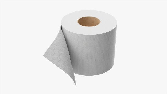 Toilet Paper Single Roll Modèle 3D .c4d .max .obj .3ds .fbx .stl .blend 