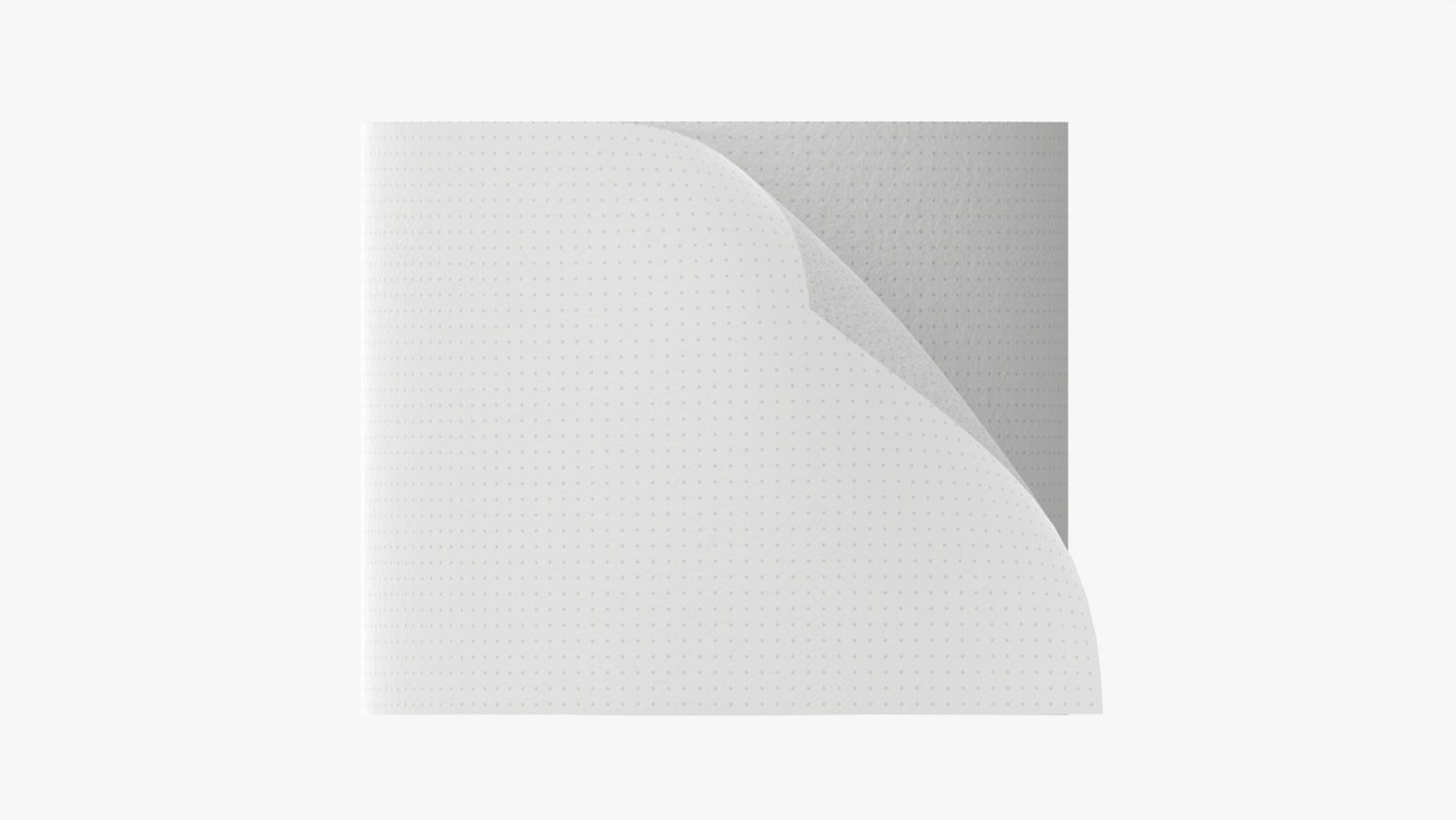 Roll of White Paper Unfolded 3D Model $19 - .3ds .blend .c4d .fbx