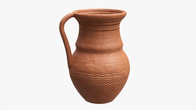 Vintage Ceramic Jug Large Model 3D .c4d .max .obj .3ds .fbx .stl .blend