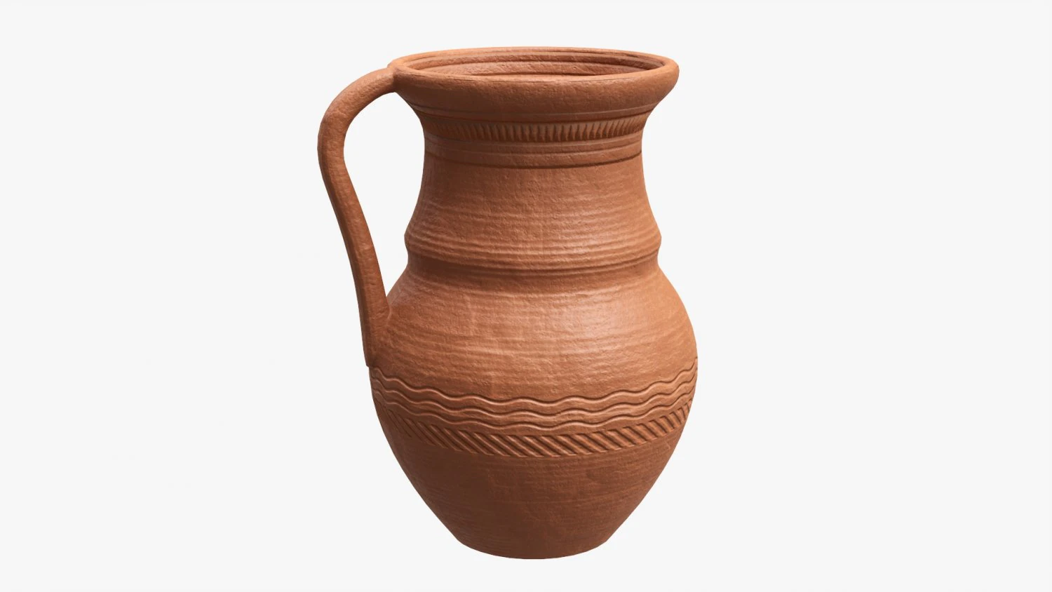 Vintage Ceramic Jug Large 3D Model .c4d .max .obj .3ds .fbx .stl .blend 
