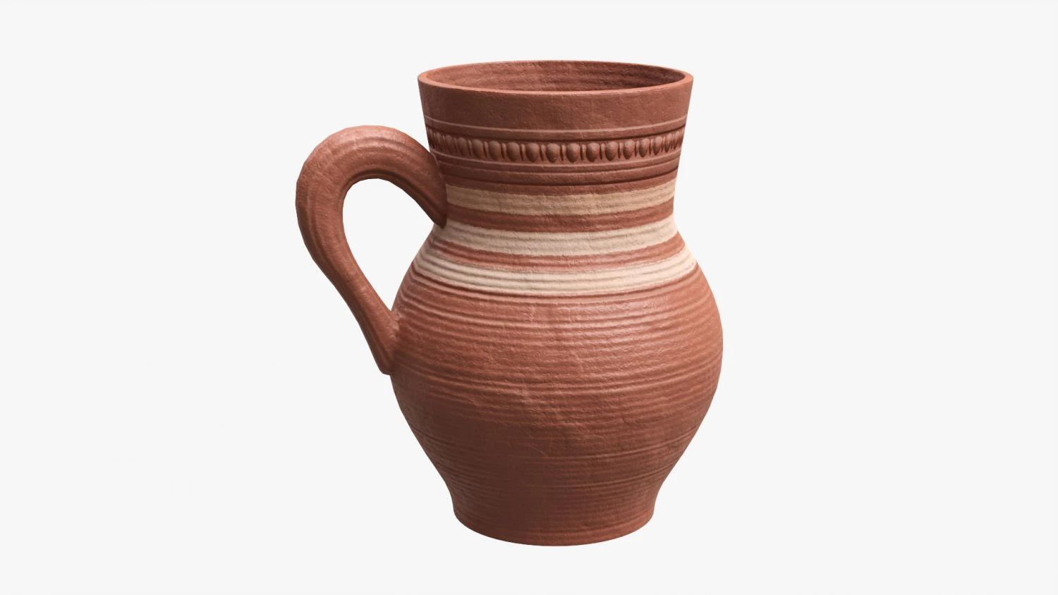 Vintage Ceramic Jug Medium 3D Model .c4d .max .obj .3ds .fbx .stl .blend