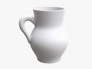 Vintage Ceramic Jug Medium 3D Model