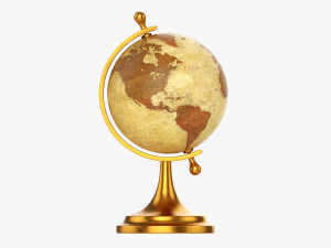 Vintage Decorative Table Globe 3D 模型