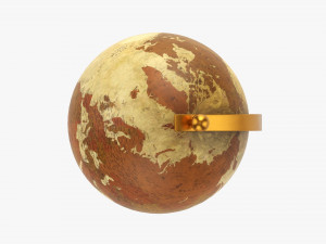 Vintage Decorative Table Globe 3D 模型