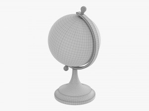 Vintage Decorative Table Globe 3D 模型