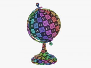 Vintage Decorative Table Globe 3D Model