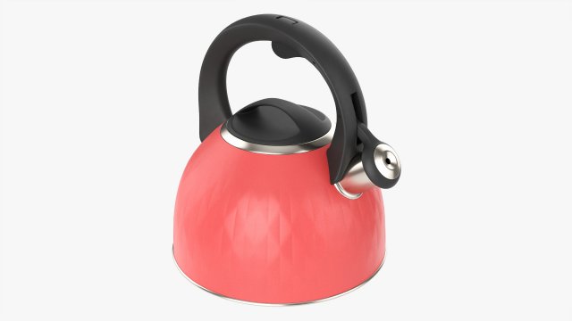 Whistle Kettle 02 3D Model .c4d .max .obj .3ds .fbx .lwo .lw .lws