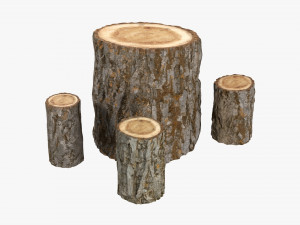 Wooden Garden Furniture Set 01 Modelo 3D
