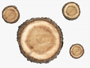 Wooden Garden Furniture Set 01 3D Model