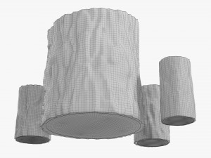 Wooden Garden Furniture Set 01 3D Model
