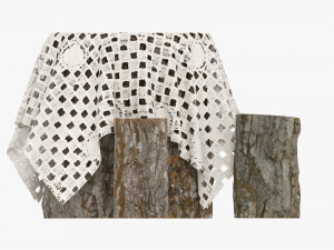 Wooden Garden Furniture Set 02 Model 3D