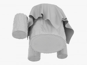 Wooden Garden Furniture Set 02 Model 3D