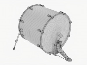 Acoustic Bass Drum Modelo 3D