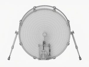 Acoustic Bass Drum 3D Model