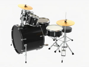 Acoustic Drum Set 3D Model