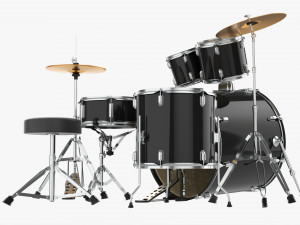Acoustic Drum Set 3D Модель