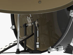 Acoustic Drum Set 3D Model