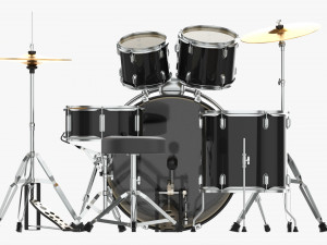 Acoustic Drum Set 3D Модель