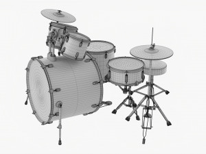 Acoustic Drum Set 3D Модель