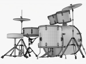 Acoustic Drum Set 3D Модель