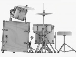 Acoustic Drum Set 3D Модель